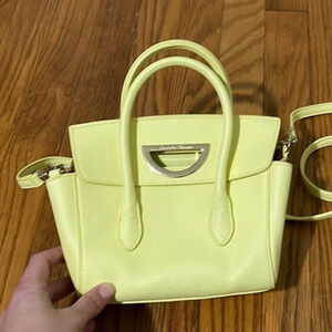 Samantha Thavasa 2WAY Leather Crossbody Mini Bag Yellow